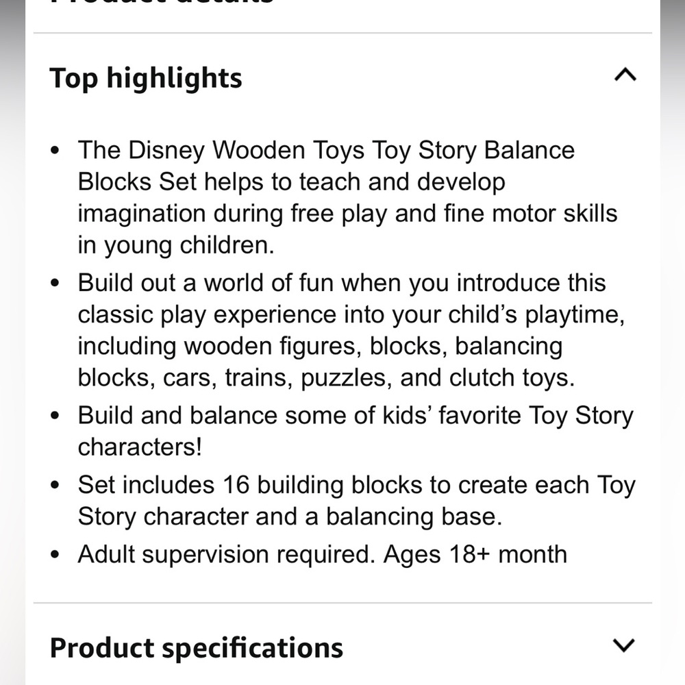 Disney Pixar Just Play Wooden Toy Story Stacking Blocks Set - 17 Pieces - Picture 5 of 5